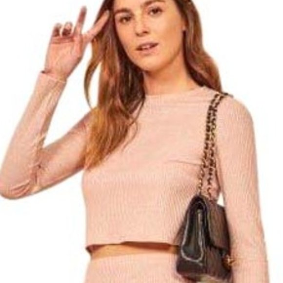 Reformation Val Two Piece size XS || Pink Shimmer - Picture 2 of 3
